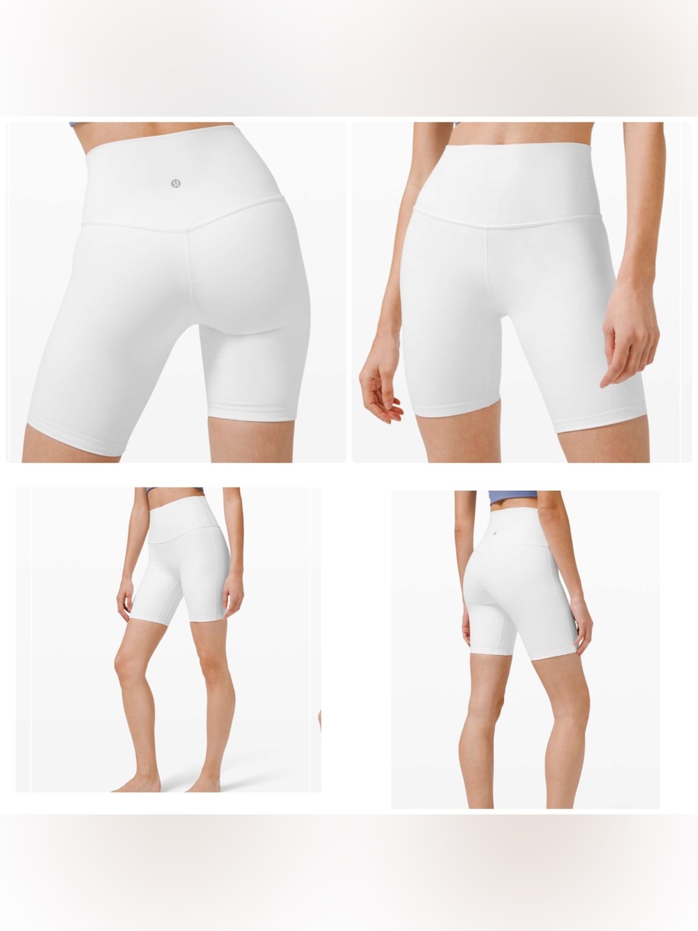EUC Lululemon Align Short 8" White Size 8